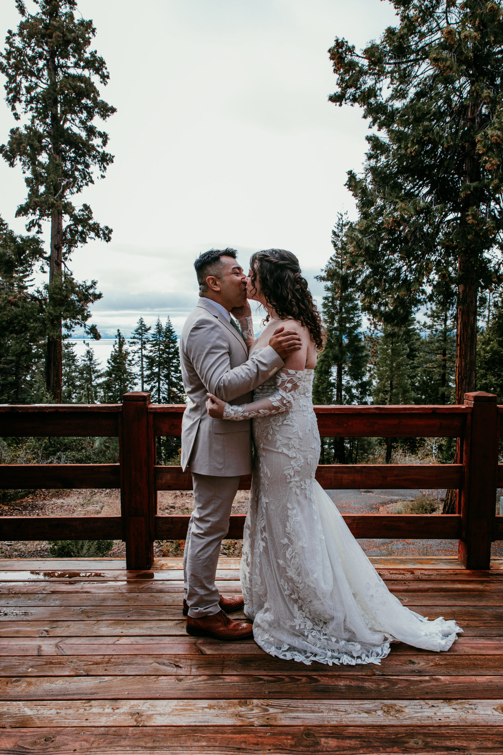 Couple sharing a kiss after their intimate elopement ceremony, a moment many couples imagine when researching what states allow self-solemnization.